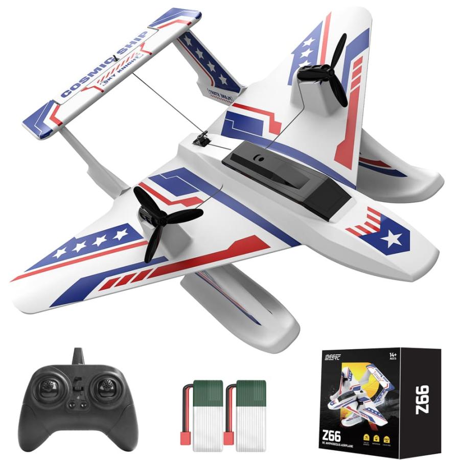 DEERC ラジコン飛行機 おもちゃ 水陸空 戦闘機 ラジコン 100g未満 40分