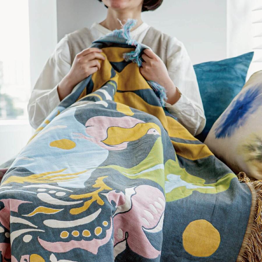 川島織物セルコン ブランケット ひざ掛け 137x195cm オールシーズン