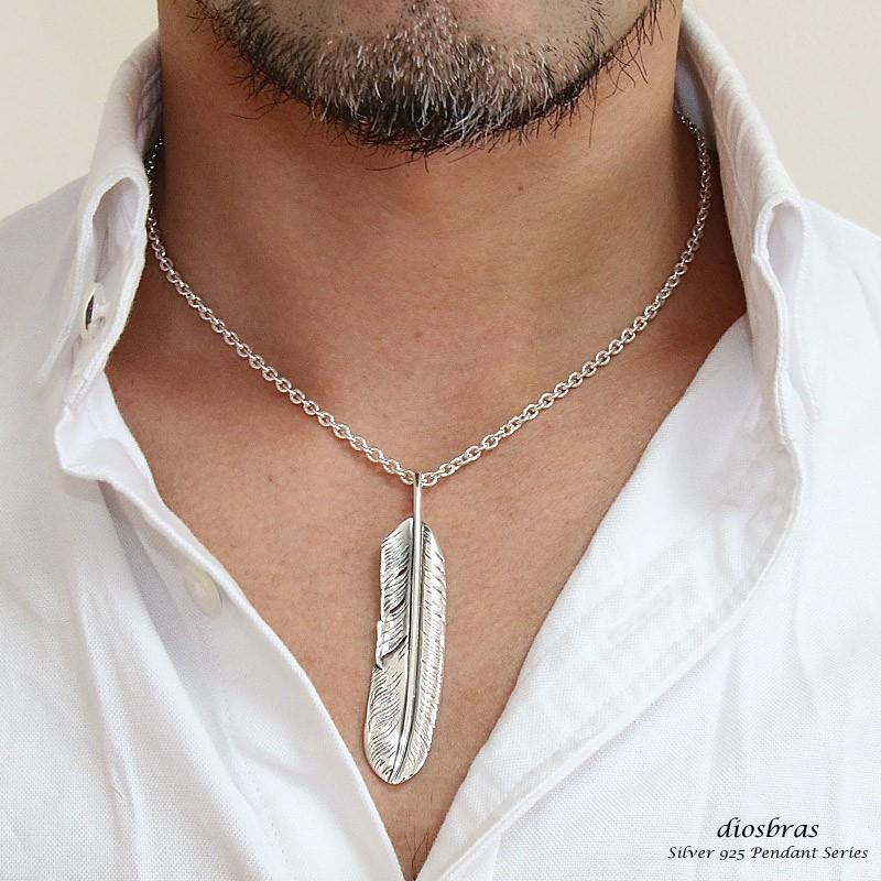 シルバー925 フェザー トップ フェザーネックレス インディアン