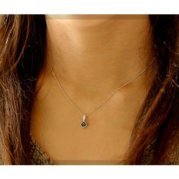 ペンダントトップ 18k ブラックダイヤモンド 18金 K18 プラチナ