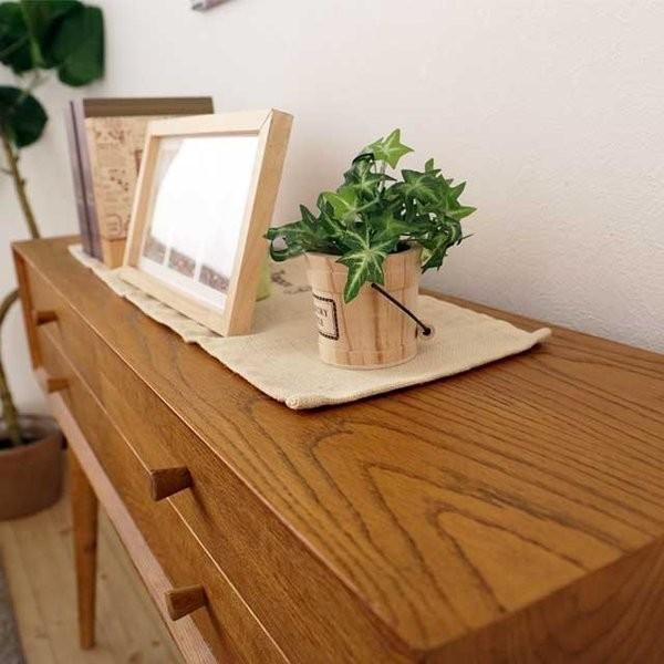 コンソールテーブル 花台 電話台 天然木 ナラ材 玄関 120cm シャルル