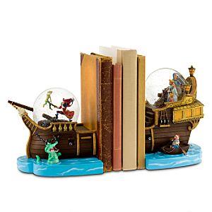 US ディズニー限定」 “ピーターパン” ブックエンド スノードーム