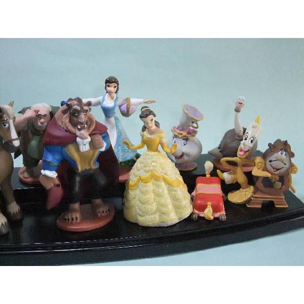 US ディズニー限定 美女と野獣 ミニ・フィギュアDXセット ディスプレイ