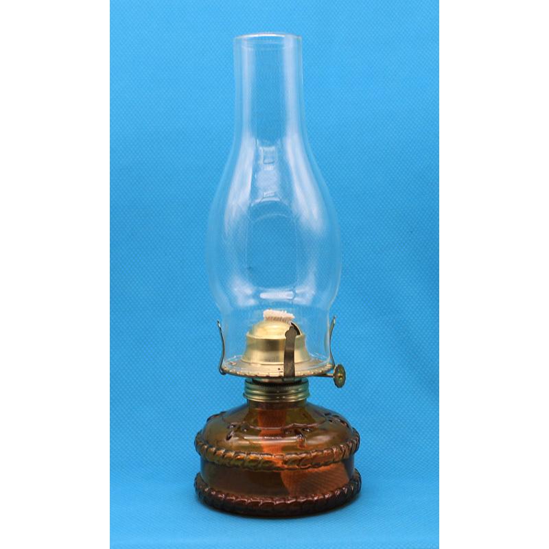 7分芯スタンドランプ アンバー油壺 S67520 灯油ランプ : 江戸川屋