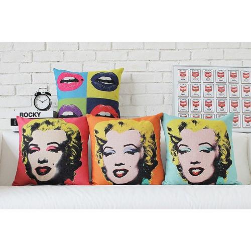 マリリン・モンロー/ポップ・アート 抱き枕 クッションカバー 45x45cm