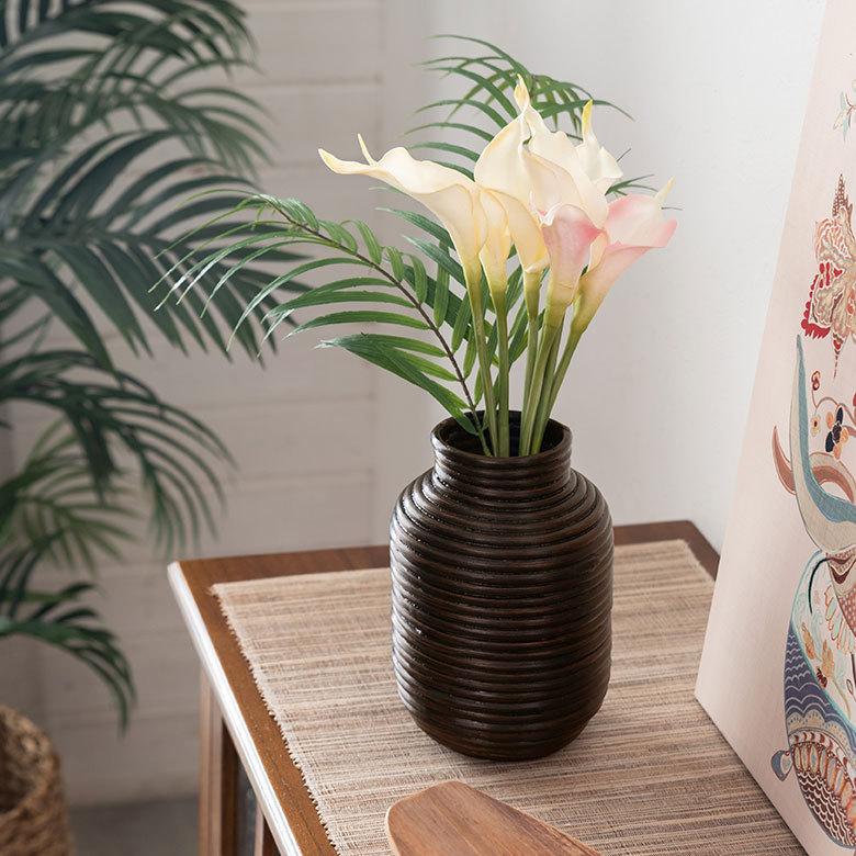 花器 フラワーベース バスケット インテリア モダン バリ雑貨 アジアン