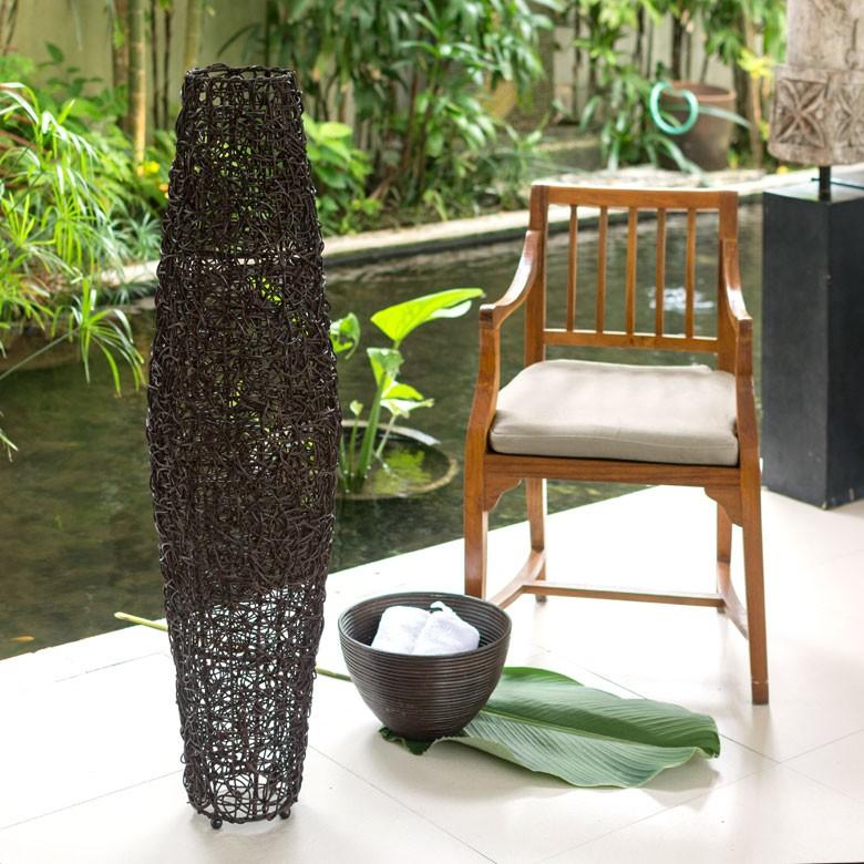 フロアライト 照明 スタンド ラタン製 籐 高さ約120cm アジアン バリ