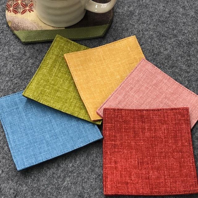 8×8cm ミニ コースター 四季彩 日本製 リバーシブル 布 綿 コットン
