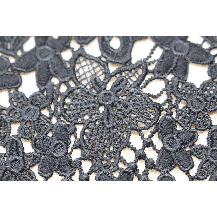 ケミカルレースモチーフ 1枚 花 黒 (MFLC21BKJL00) : Foxmama Yahoo!店
