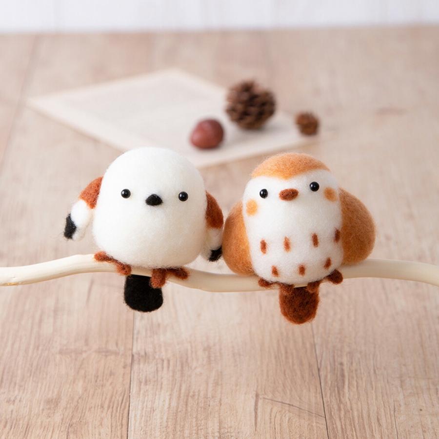 ハマナカ 羊毛フェルト キット 小鳥 初心者向け しまエナガとふくら