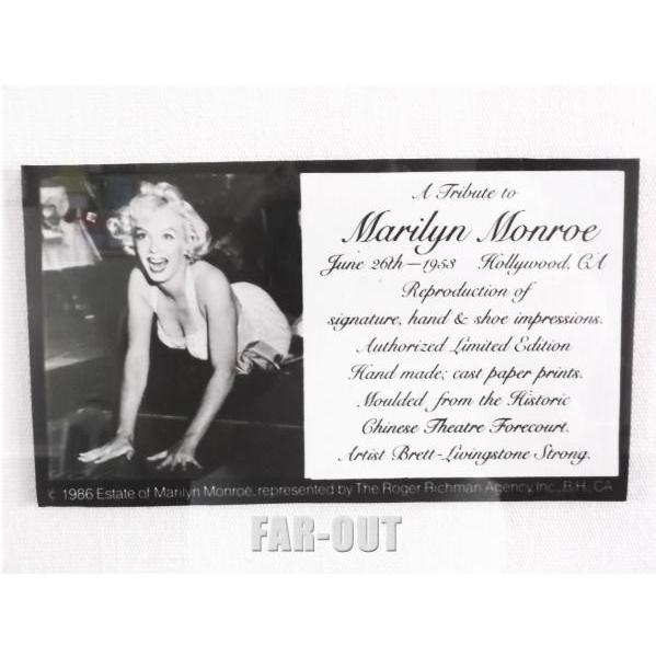 マリリン・モンロー 手形足型入り 立体版画 シルクスクリーン
