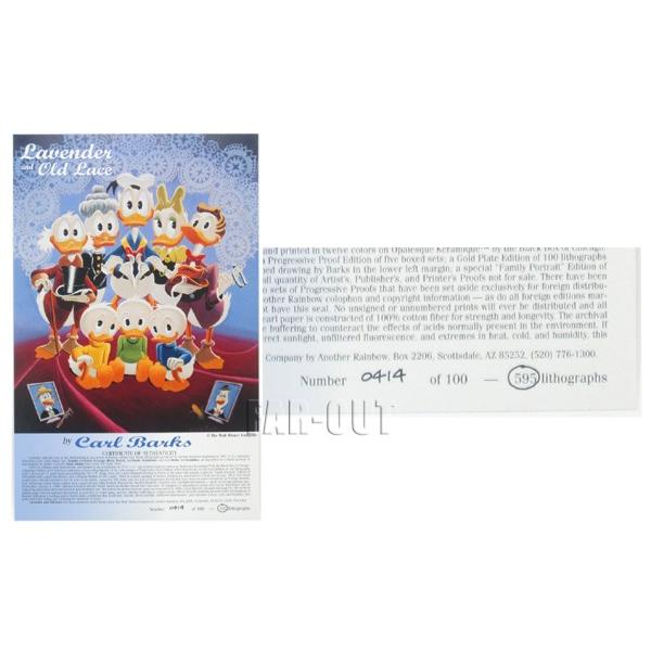 Carl Barks カール・バークス リトグラフ 版画 Lavender and Old Lace