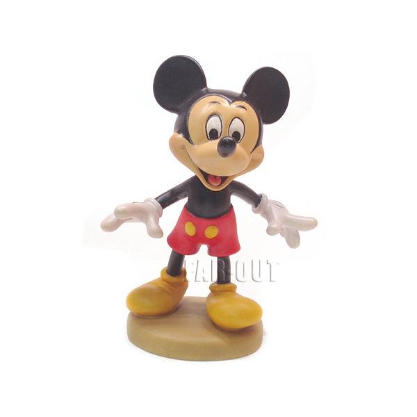 ミッキー&ミニー 木彫り 人形 ドール フィギュアリン 2点セット CONRAD