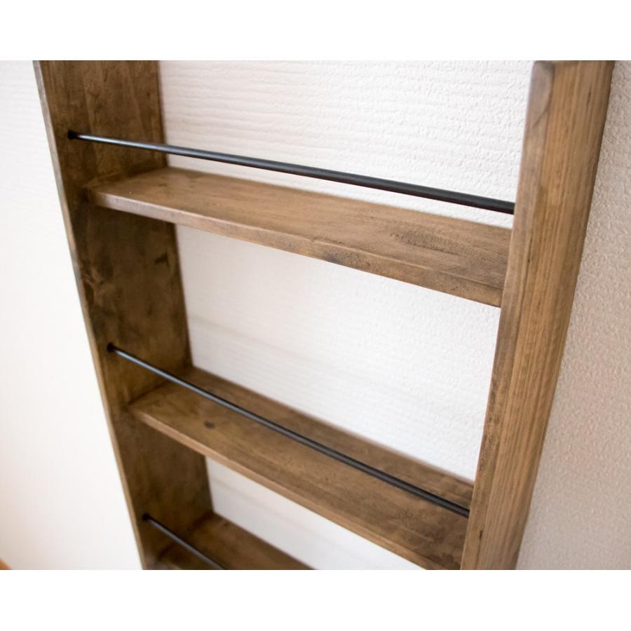 ウォールスパイスラック アイアンバー ウォールシェルフ 壁掛け 収納