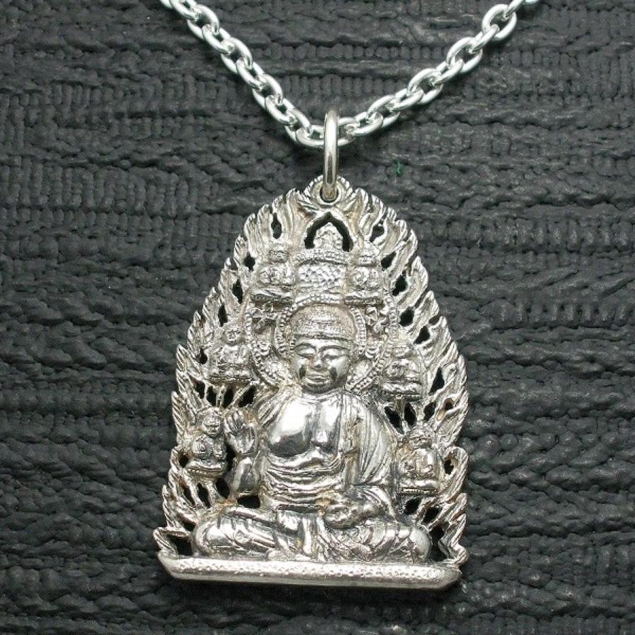 ペンダント 仏像 薬師如来 メンズ シルバー925 ネックレス : お守り