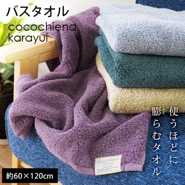 バスタオル 60×120cm 綿100％ 高吸水 中空糸スイッチパイル ココチエナ