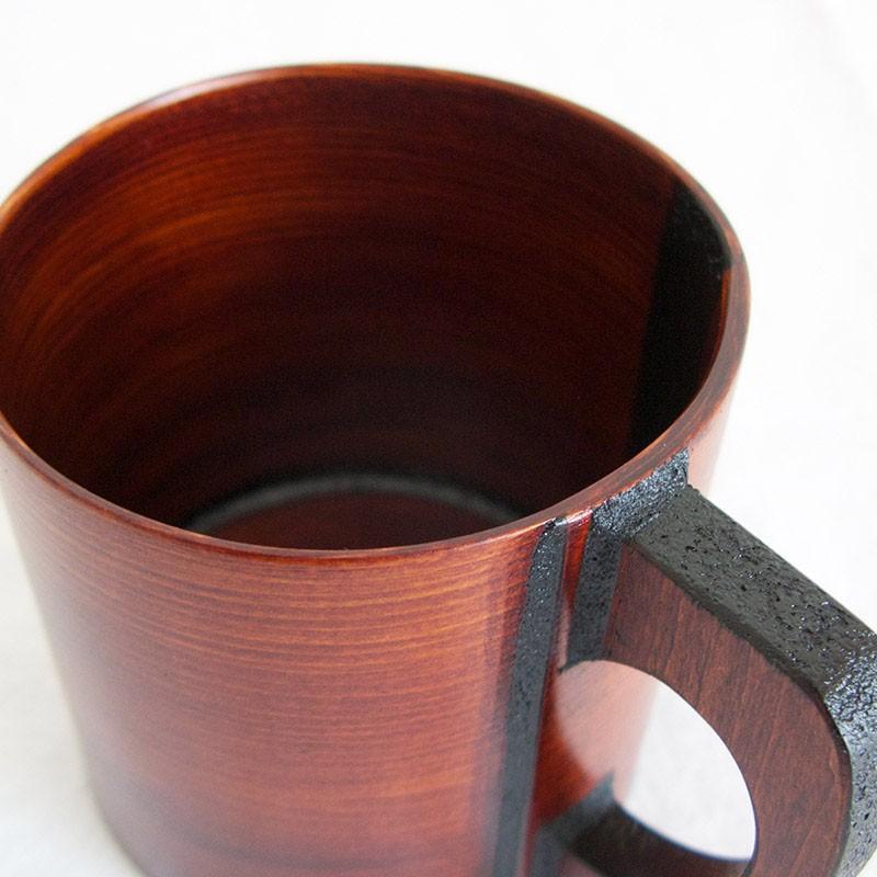 摺り漆 曲げわっぱ マグカップ 拭き漆 木曽奈良井宿 小坂屋漆器店 木曽