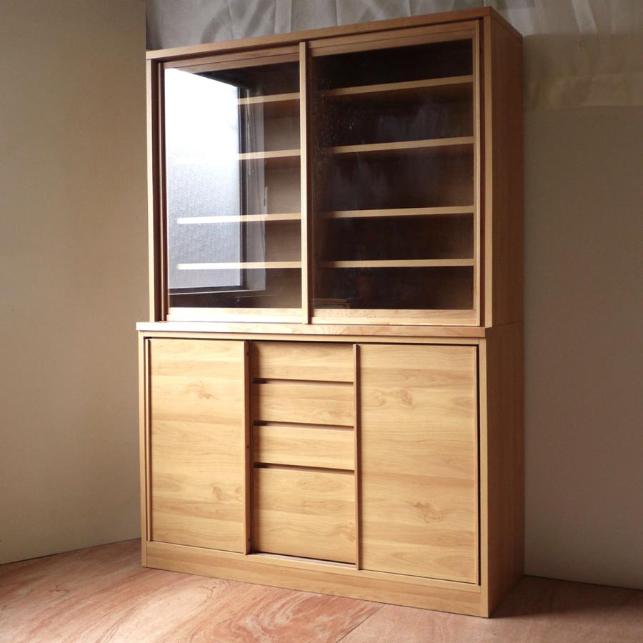 シンプルな引戸の食器棚 120 / カップボード ダイニング収納