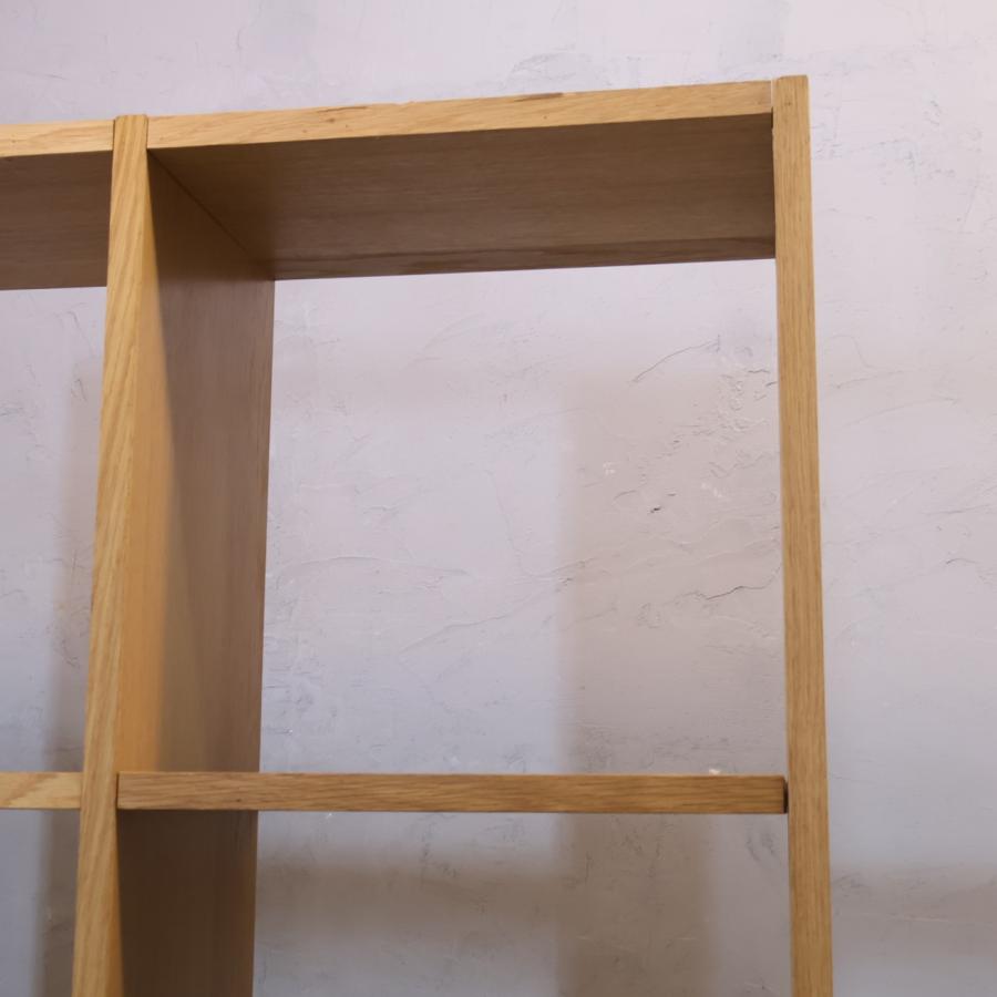 無印良品（MUJI） オーク材 スタッキングシェルフ 5段・2列 オープン