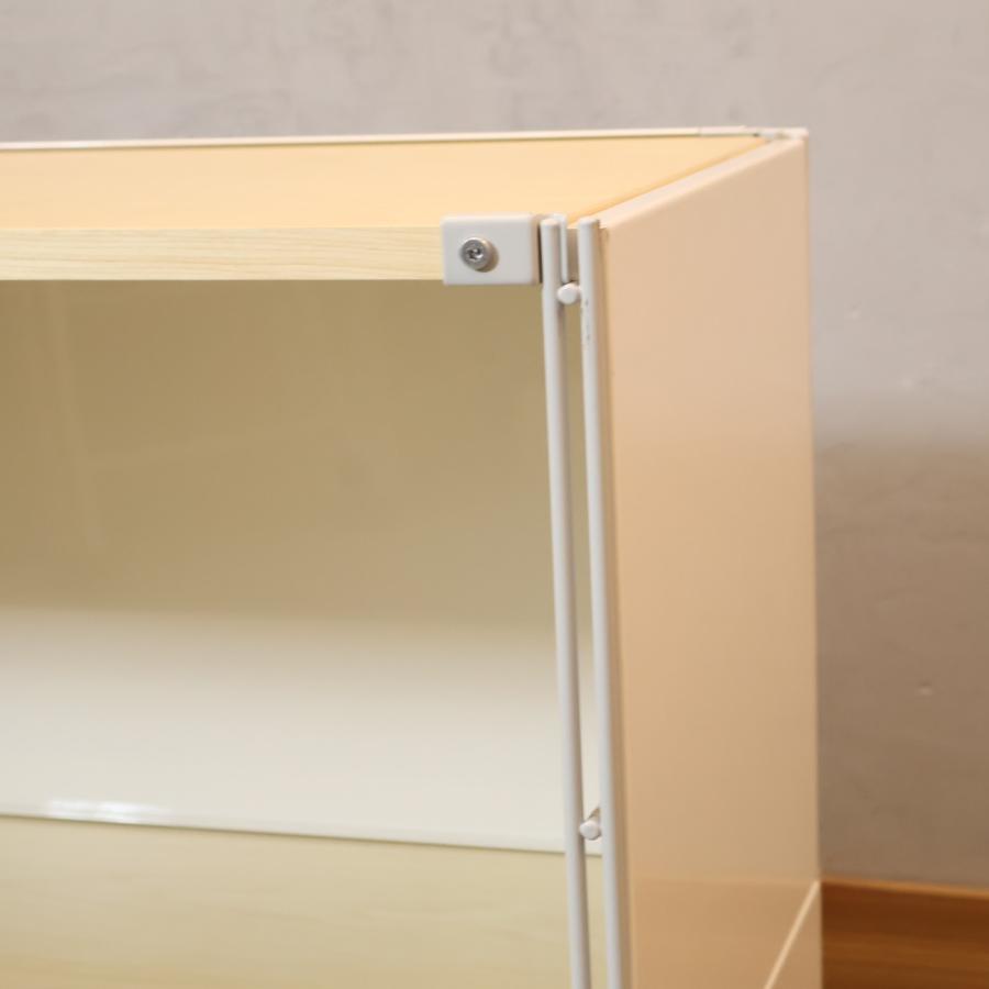 無印良品（MUJI） スチール メープル材 3段ユニットシェルフ パネル付