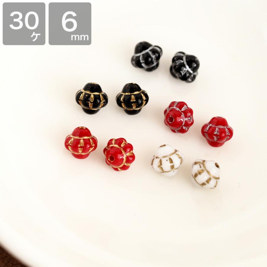 チェコビーズ UFO 6mm 約30個入り 全5色 ガラスビーズ チェコガラス
