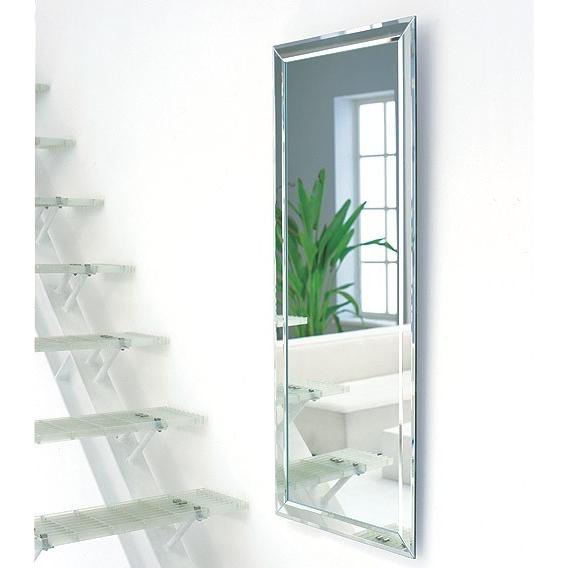 鏡 ミラー 壁掛け姿見 姿見鏡 （ガラスアート）（フレームレスミラー