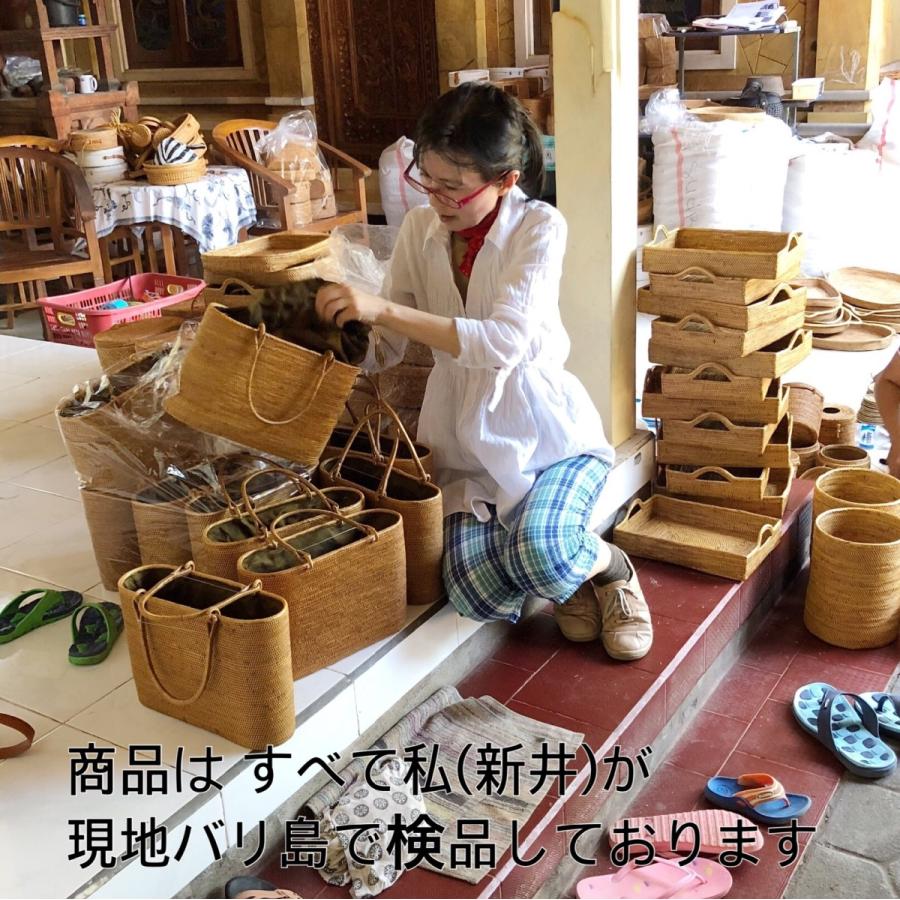 丸型蓋付バスケット アタ雑貨 バリ島 エスニックインテリア 収納かご