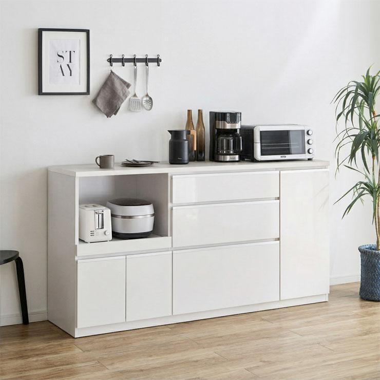 KAGUCOCO 食器棚 ロータイプ食器棚 キッチンカウンター 180 キッチン