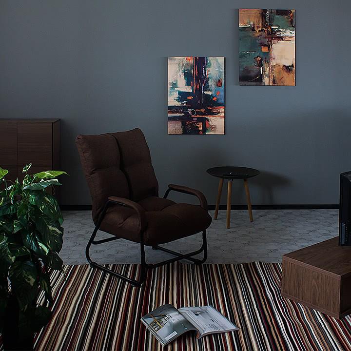 座椅子 リクライニングチェア 高座椅子 一人掛け ソファチェア 赤