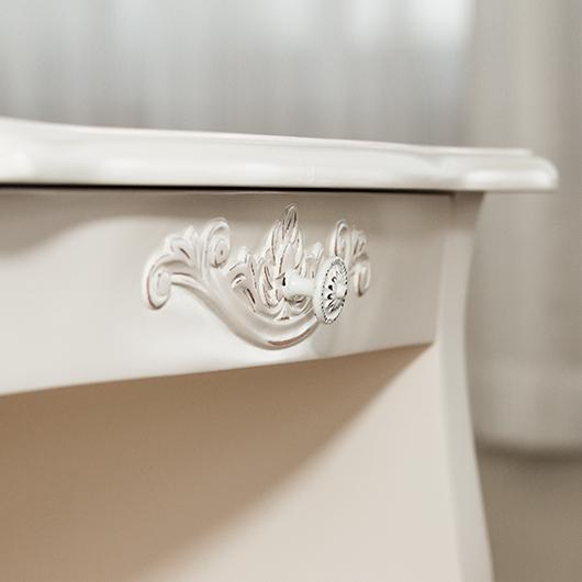 チェスト 白 姫家具 ヨーロピアン 猫脚 電話台 アンティーク風