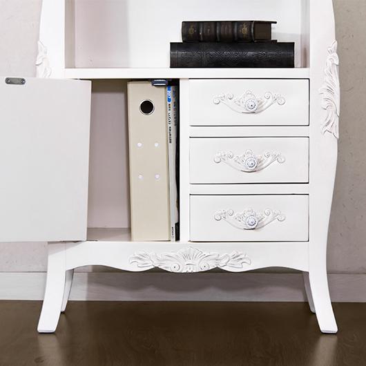 チェスト 白 姫家具 ヨーロピアン 猫脚 電話台 アンティーク風