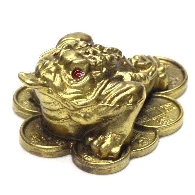 カエル 置物 風水 蛙 三本足のカエル 銅製 かえる 三本脚の蛙 北斗七星