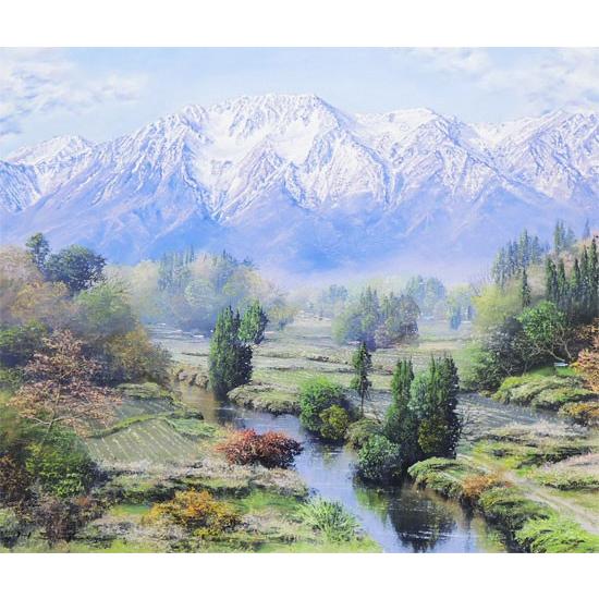 絵画 油絵 立山 （佐田光） 【海・山】【肉筆】【油絵】【日本の風景