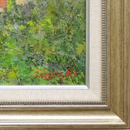 絵画 油絵 コートダジュール フランス （春野修一） 【肉筆】【油絵