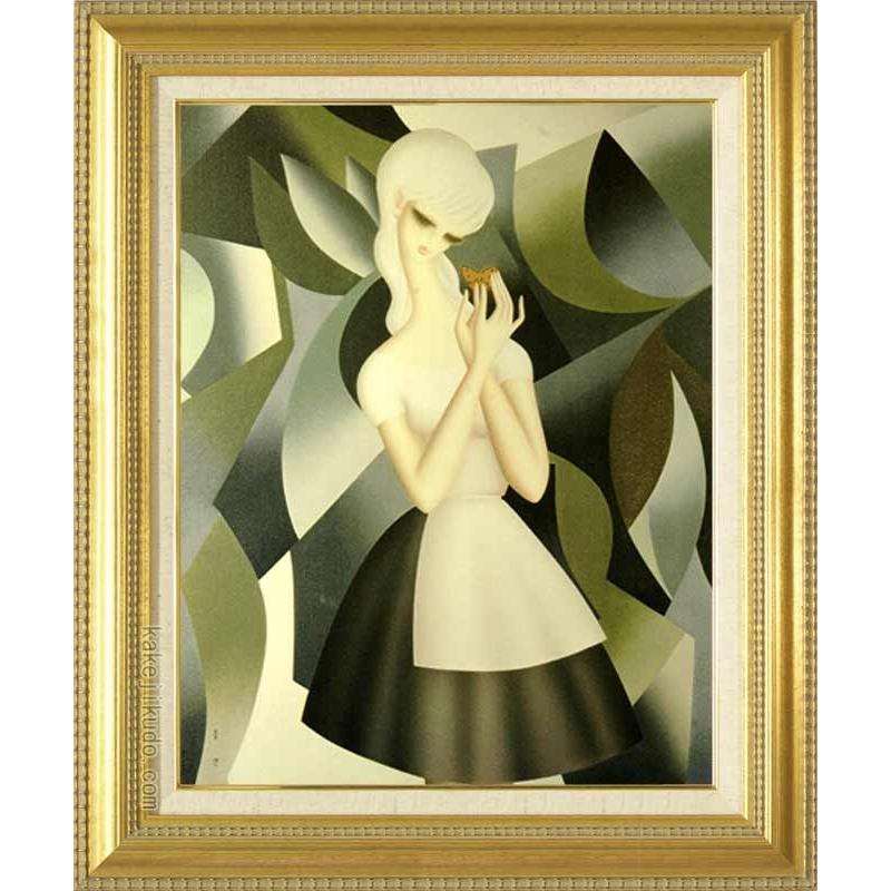 東郷青児 絵画 蝶 P10号 【複製】【美術印刷】【世界の名画】【10号