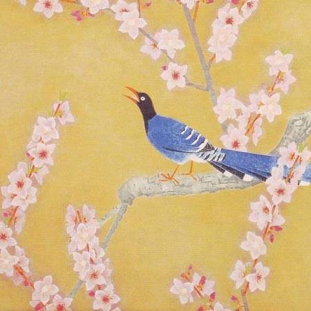 上村松篁 絵画 春輝 【複製】【美術印刷】【巨匠】【変型特寸