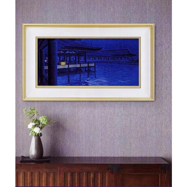 平山郁夫 絵画 月華厳島 【複製】【美術印刷】【巨匠】【横長