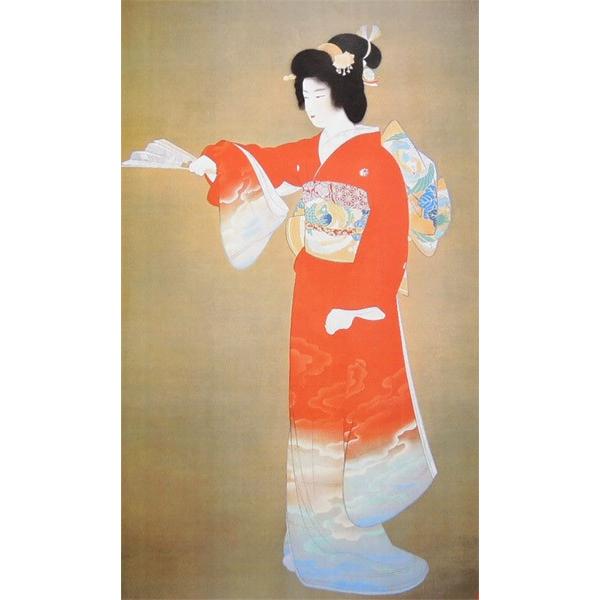 上村松園 絵画 『序の舞』 【複製】【美術印刷】【巨匠】【変型特寸