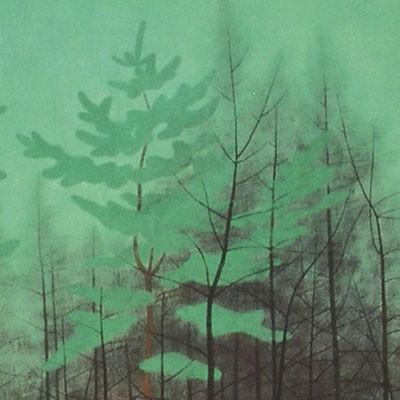 中村岳陵 絵画 雪晴 【複製】【美術印刷】【巨匠】【変型特寸