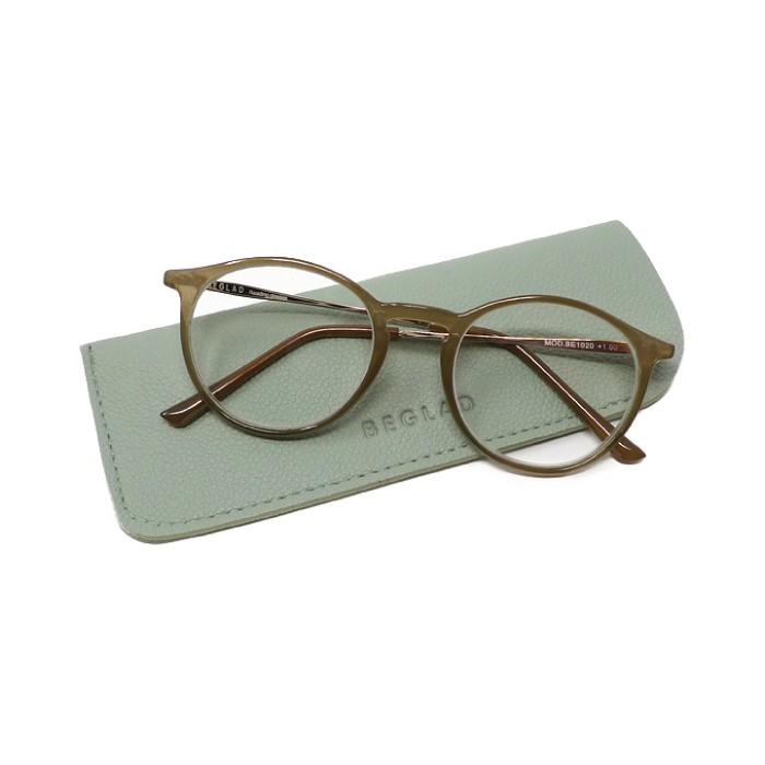 老眼鏡 おしゃれ ケース付 BEGLAD 3色のトレンドカラーとゴールドの