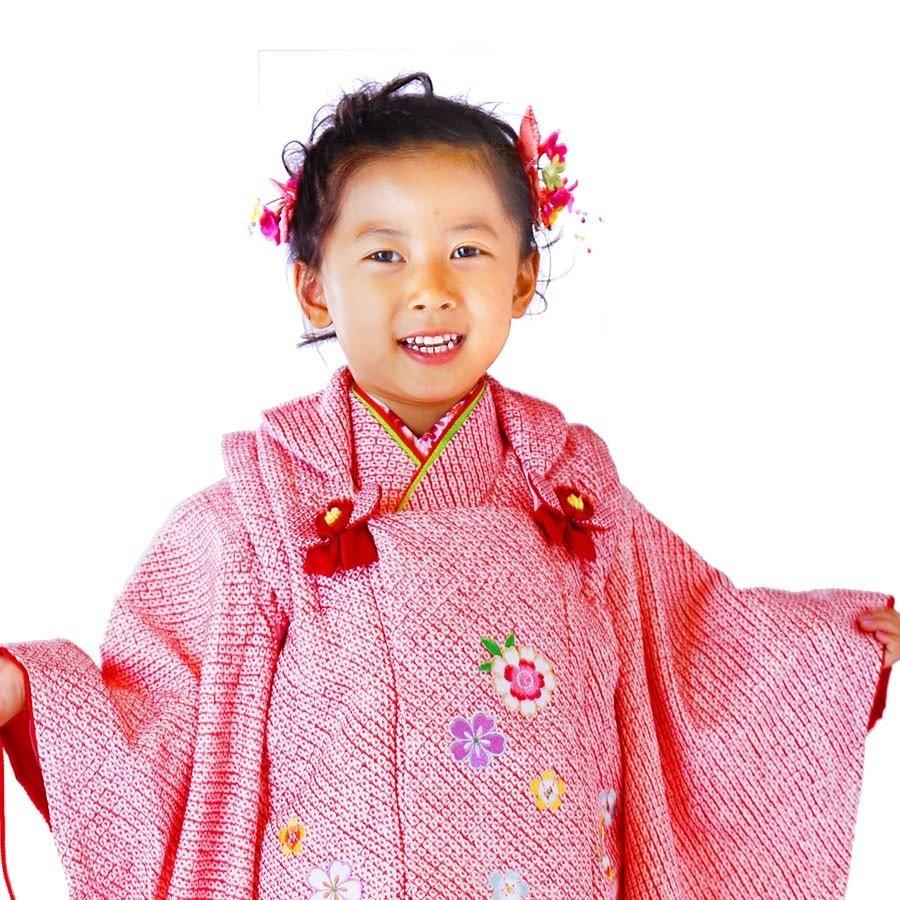 NISHIORI KAWAIINA 総絞り柄 レンタル商品 3歳の七五三 女の子 被布