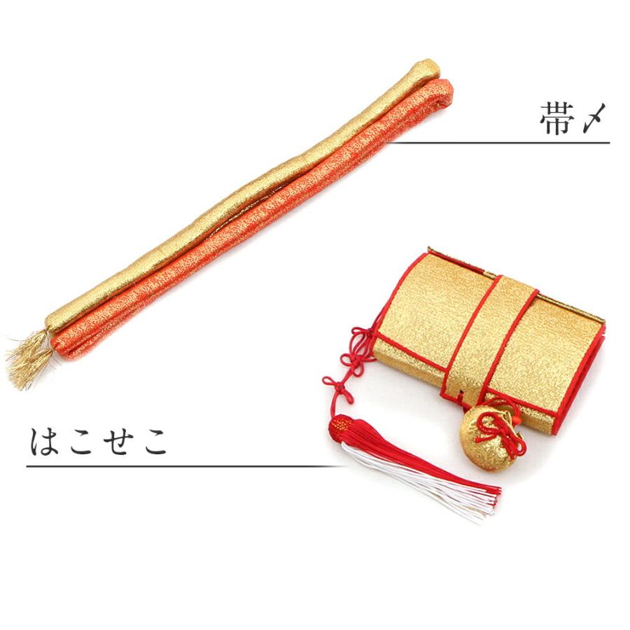 Kisste（キステ） 七五三 7歳 小物 セット 女の子 はこせこ 7点 朱赤