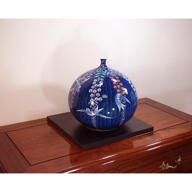 色鍋島様式藤絵花瓶｜有田焼 陶芸作家 藤井錦彩作 : 有田焼 藤井錦彩窯