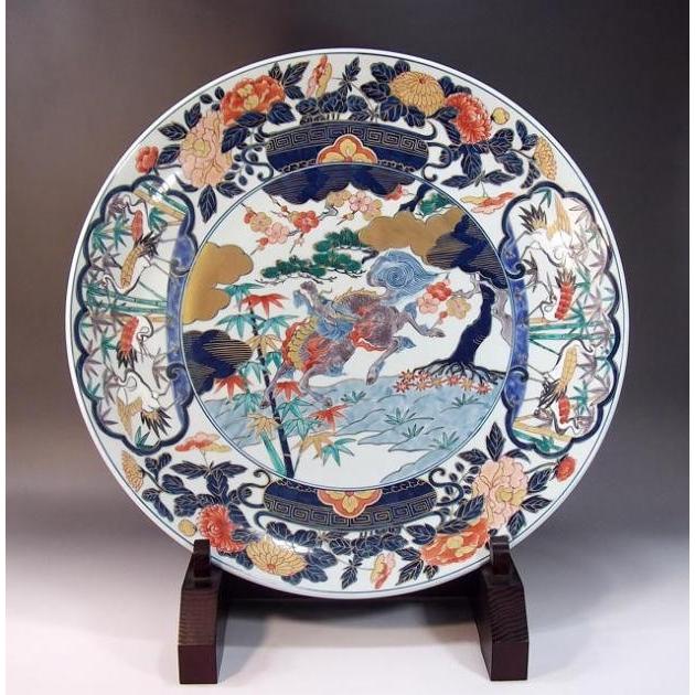 古伊万里様式金彩麒麟絵飾り大皿｜有田焼 陶芸作家 藤井錦彩作