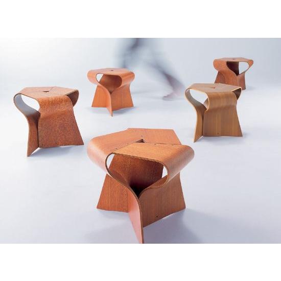 天童木工 マッシュルームスツール ホワイトアッシュ板目（ナチュラル