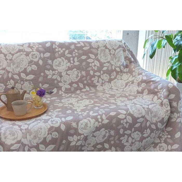 Gre-One（グレワン） 在庫処分 キルト マルチカバー 北欧 正方形 花柄