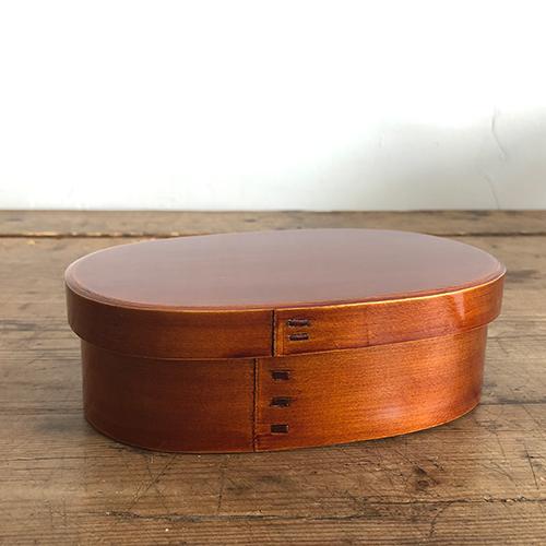 松野屋 春慶塗丸小判弁当箱 曲げわっぱ 漆塗り 弁当箱 国産 スリム