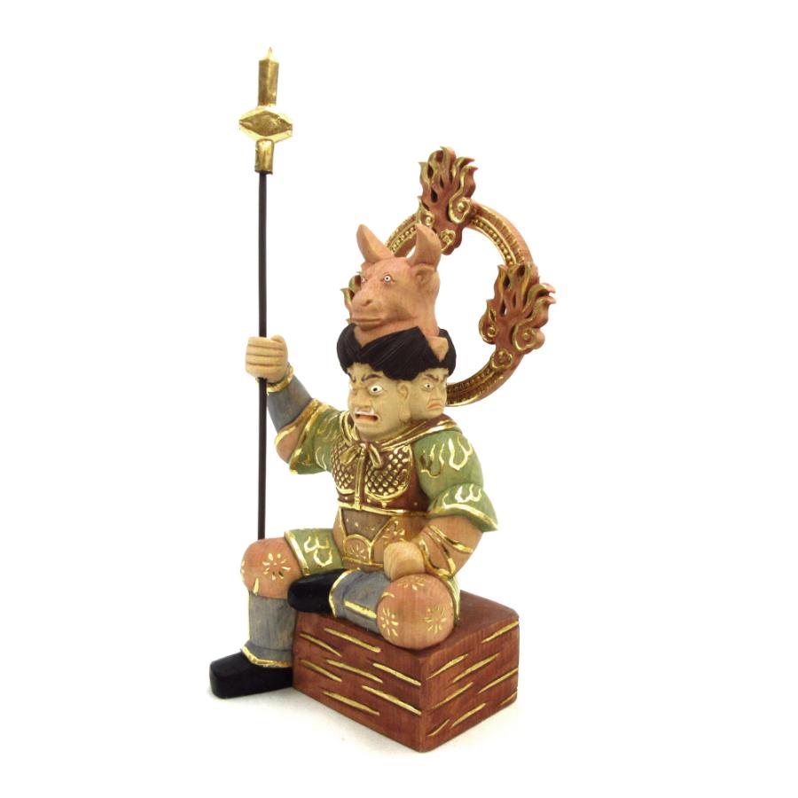 仏像 牛頭天王 総高20cm 桧木彩色 : 栗田こだわり仏像専門店 - 通販