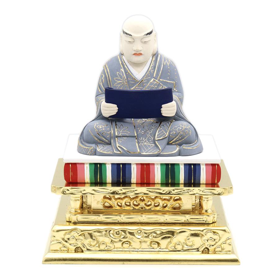 仏像 日蓮聖人 読経形 座像 3.0寸 桧木彩色 : 栗田こだわり仏像専門店