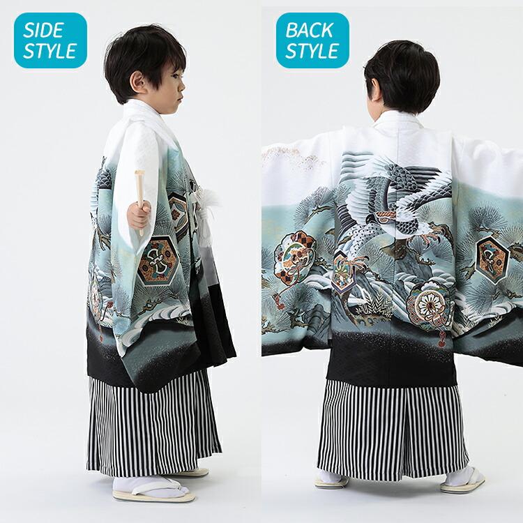 七五三 着物 5歳 羽織袴セット 男の子 10点フルセット 着付け